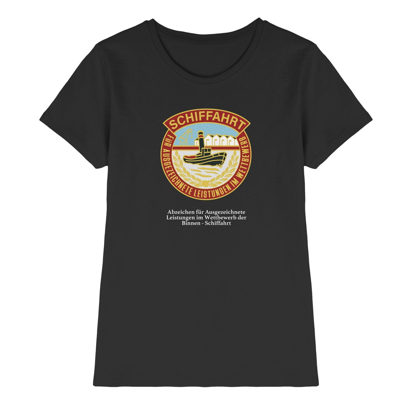 DDR Ostalgie Shirt Mädels • BINNEN-SCHIFFAHRT - ABZEICHEN FÜR AUSGEZEICHNETE LEISTUNGEN