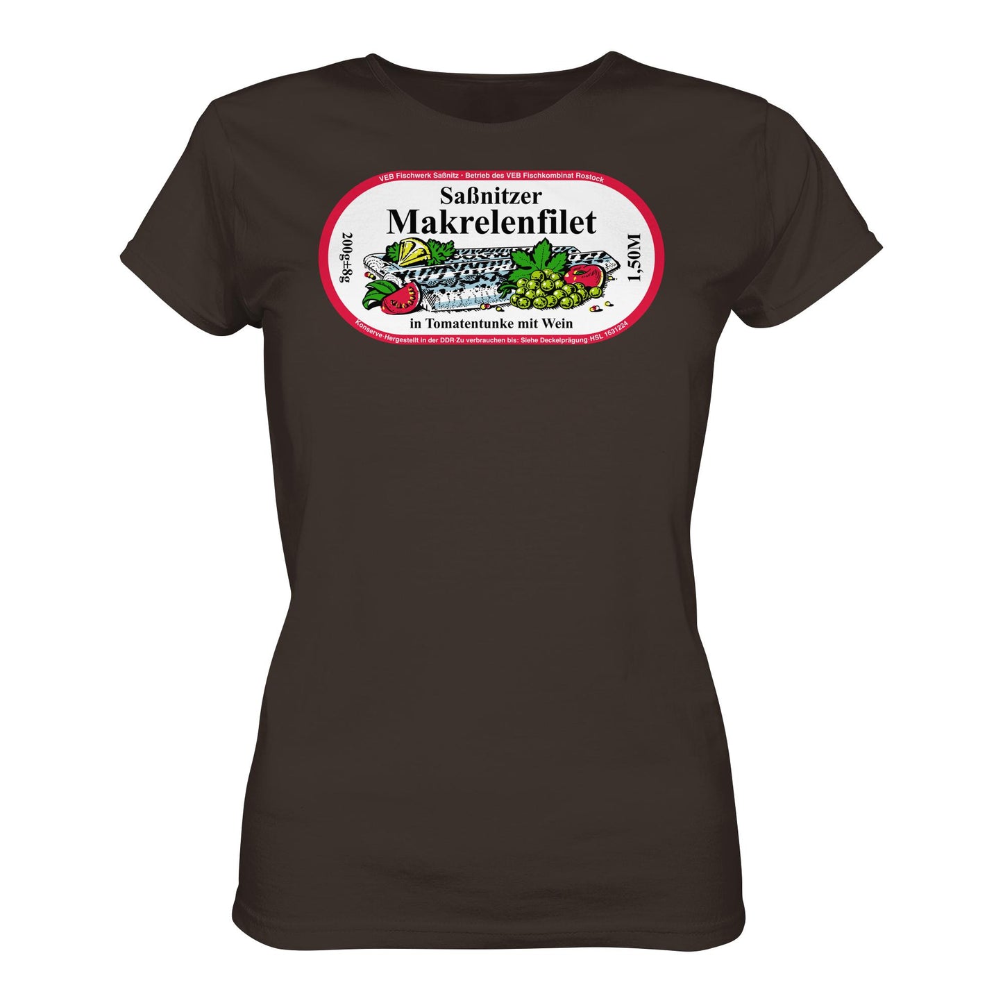DDR Ostalgie Shirt Mädels • SASSNITZER MAKRELENFILET - VEB FISCHWERK