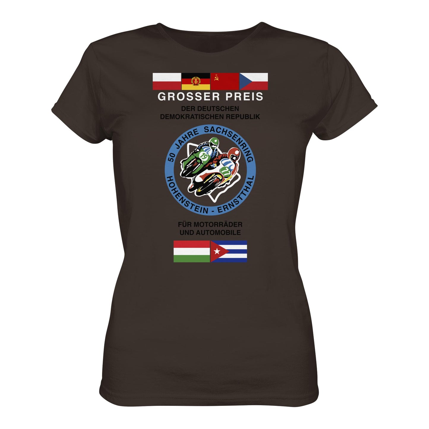 DDR Ostalgie Shirt Mädels • 50 JAHRE SACHSENRING - GROSSER PREIS DER DDR 1977