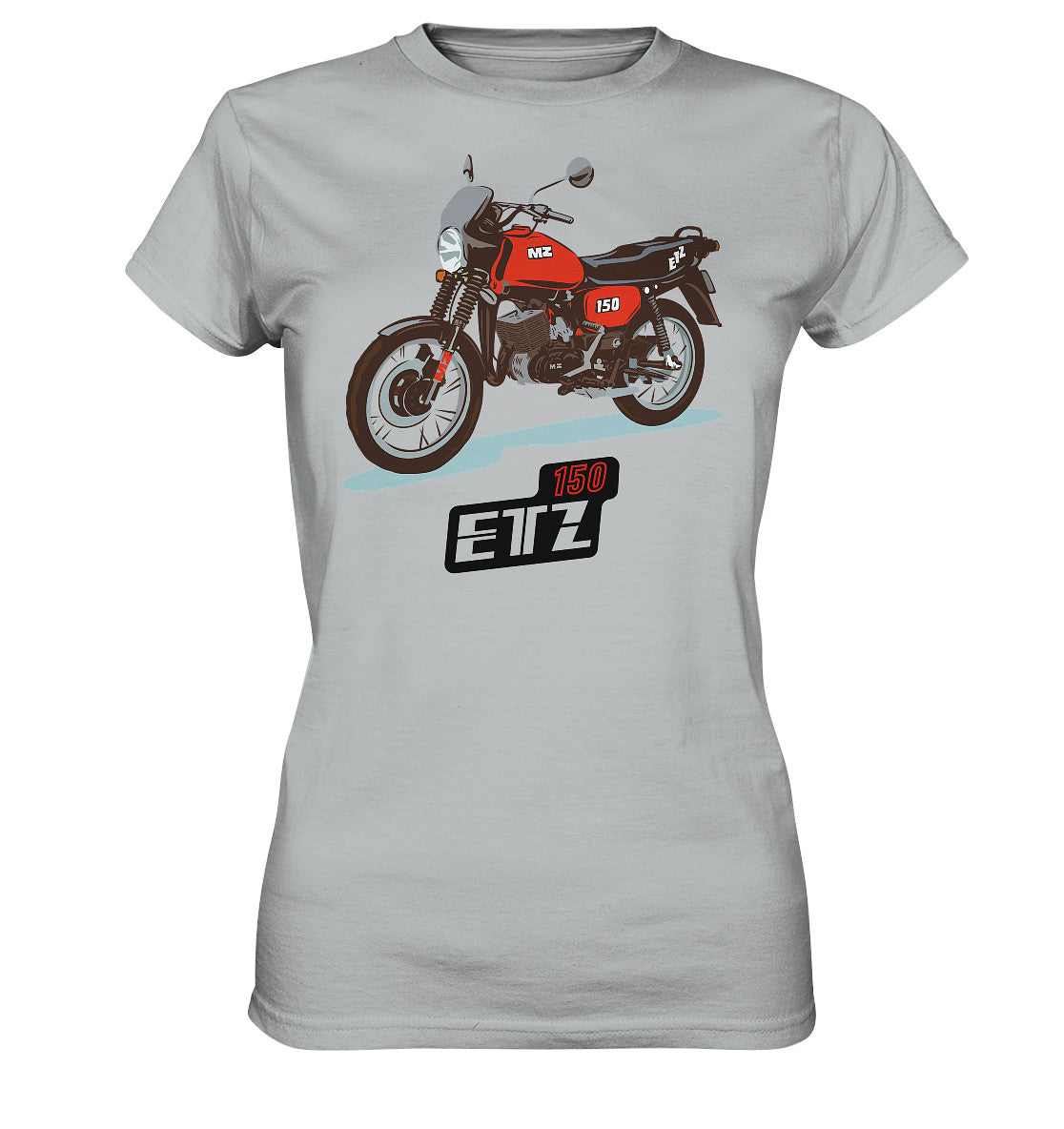 DDR Ostalgie Shirt Mädels • MZ ETZ 150 ROT (ORIGINAL DDR-PLAKAT)