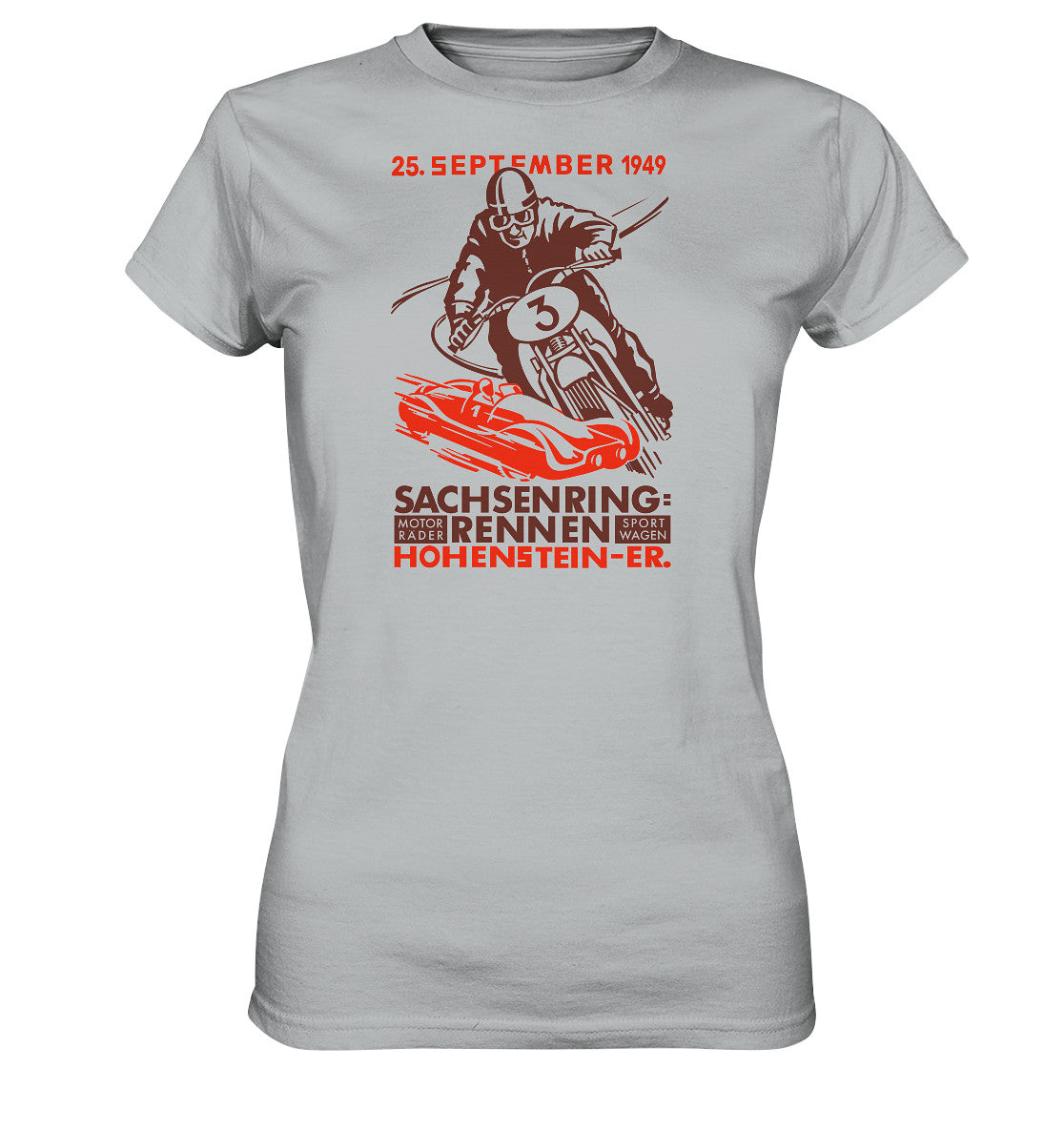 DDR Ostalgie Shirt Mädels • SACHSENRING-RENNEN 1949 - hell