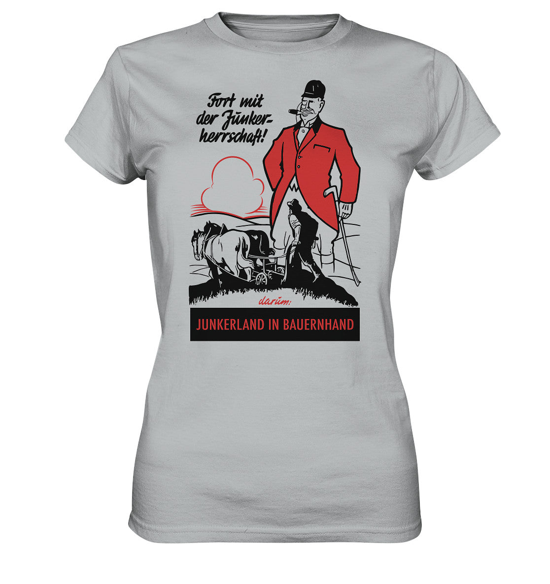 DDR Ostalgie Shirt Mädels • FORT MIT DER JUNKERHERRSCHAFT! - ORIGINALPLAKAT