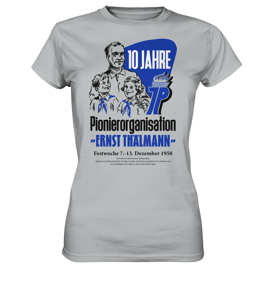 DDR Ostalgie Shirt Mädels • 10 JAHRE PIONIERORGANISATION 1958 - ORIGINAL ILLUSTRATION