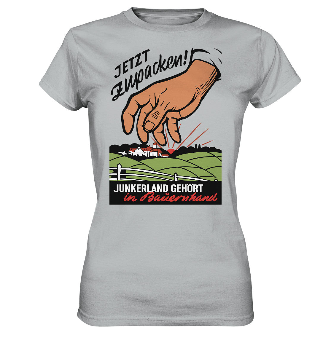 DDR Ostalgie Shirt Mädels • JUNKERLAND GEHÖRT IN BAUERNHAND! - ORIGINALPLAKAT