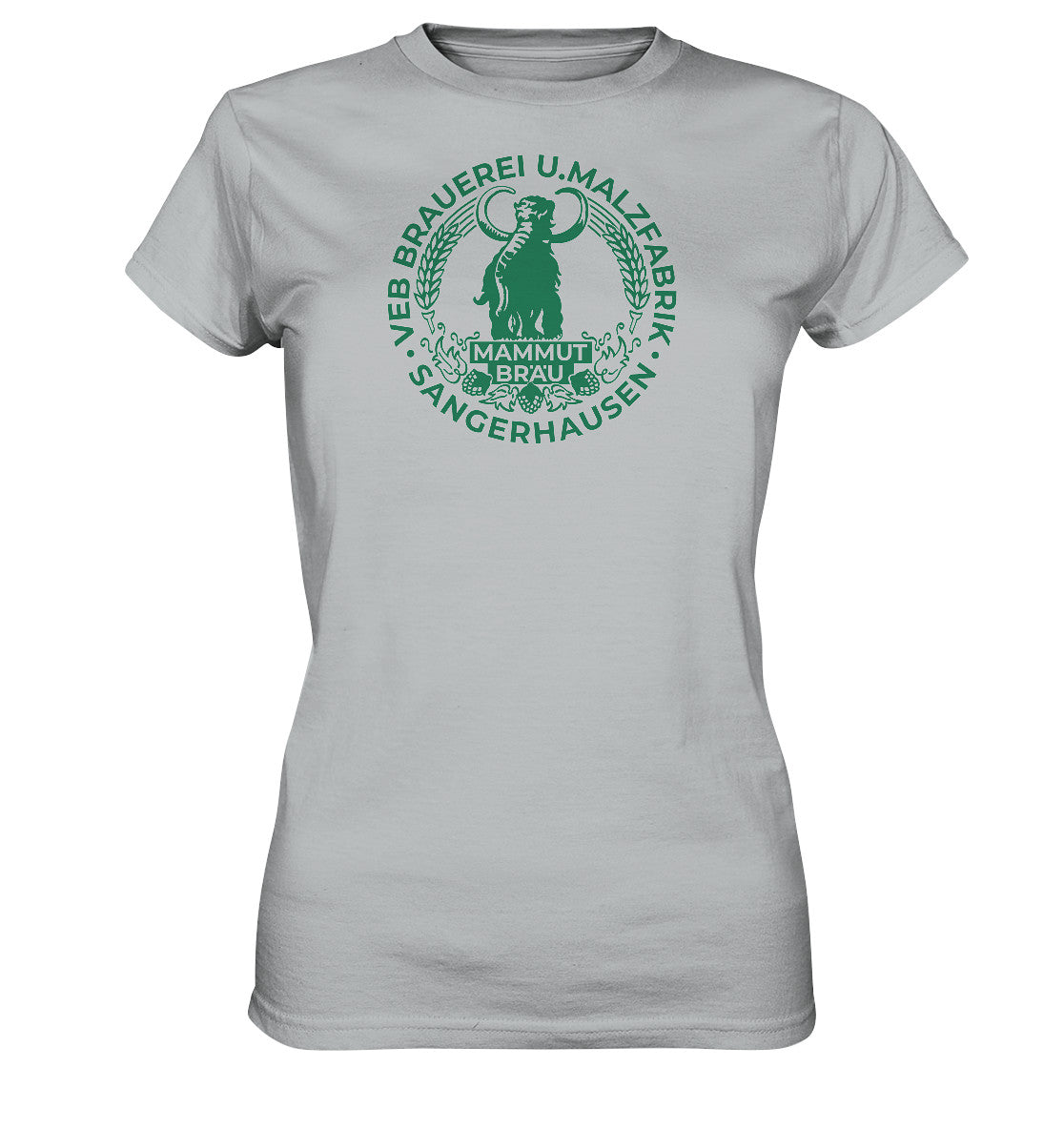 DDR Ostalgie Shirt Mädels • VEB BRAUEREI SANGERHAUSEN - MAMMUT BRÄU monochrom