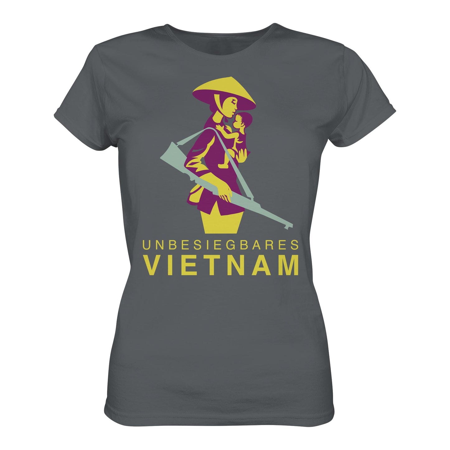 DDR Ostalgie Shirt Mädels • UNBESIEGBARES VIETNAM (DDR-BRIEFMARKE)