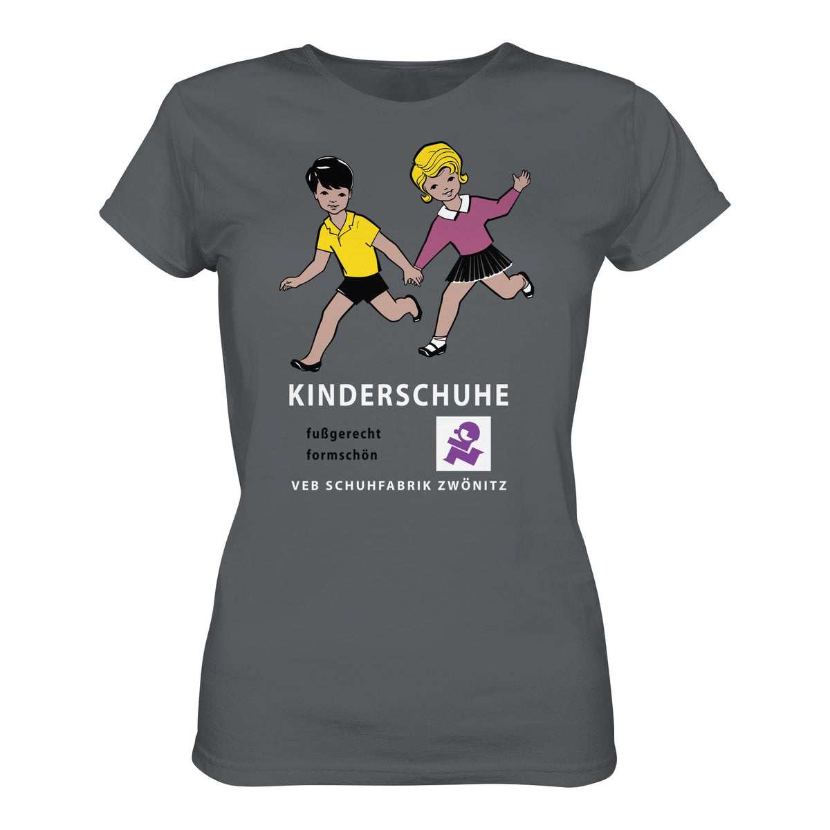 DDR Ostalgie Shirt Mädels • KINDERSCHUHE VEB SCHUHFABRIK ZWÖNITZ
