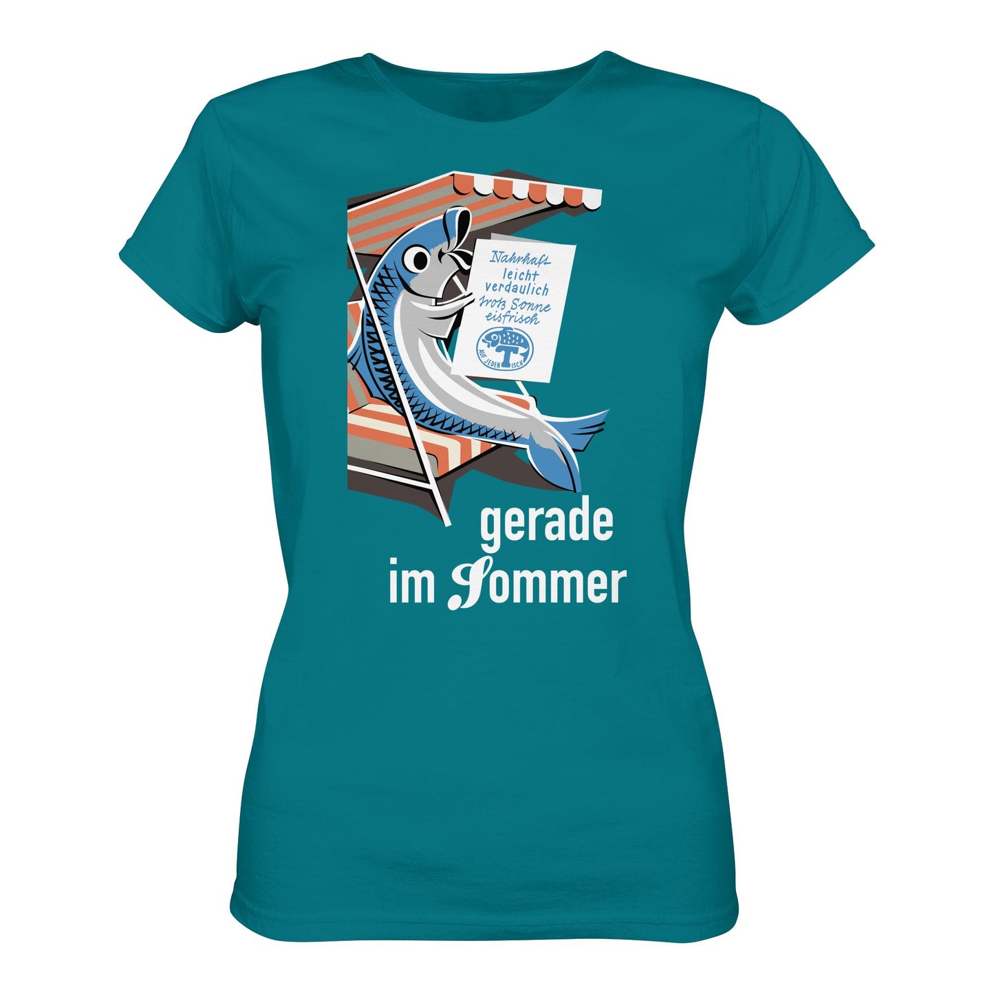 DDR Ostalgie Shirt Mädels • FISCH, FRISCH AUF JEDEN TISCH - GERADE IM SOMMER