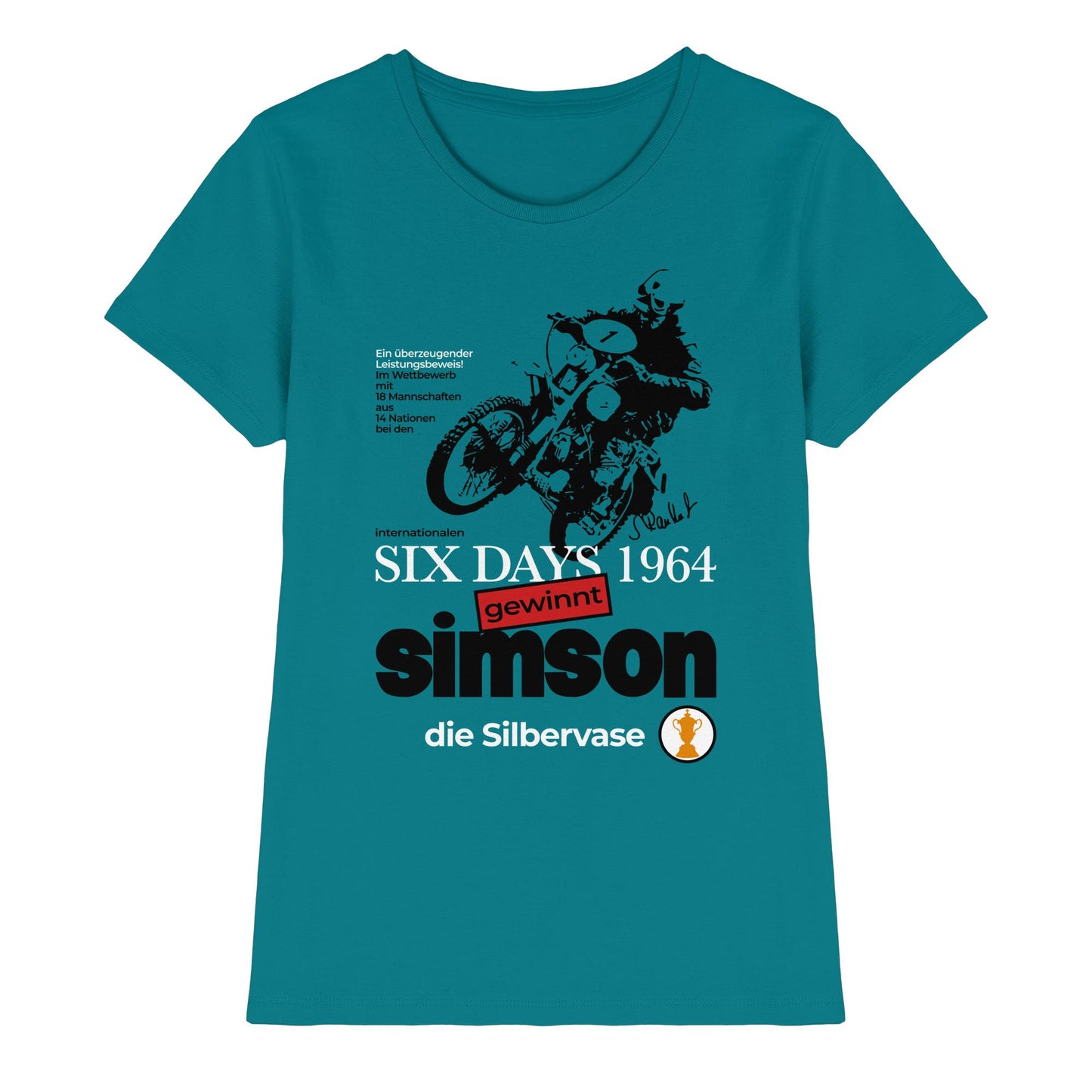 DDR Ostalgie Shirt Mädels • SIMSON GEWINNT SILBERVASE - SIX DAYS 1964