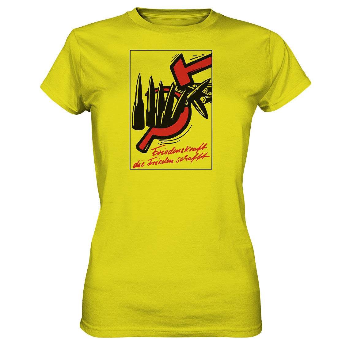 DDR Ostalgie Shirt Mädels • FRIEDENSKRAFT DIE FRIEDEN SCHAFFT