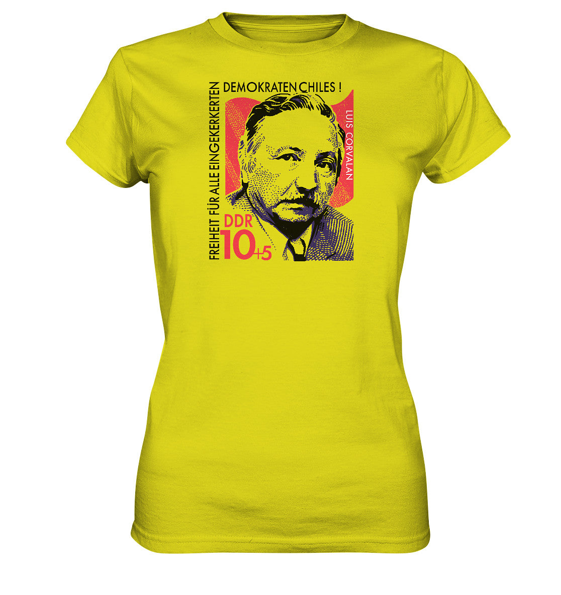 DDR Ostalgie Shirt Mädels • DDR BRIEFMARKE - FREIHEIT FÜR LUIS CORVALAN