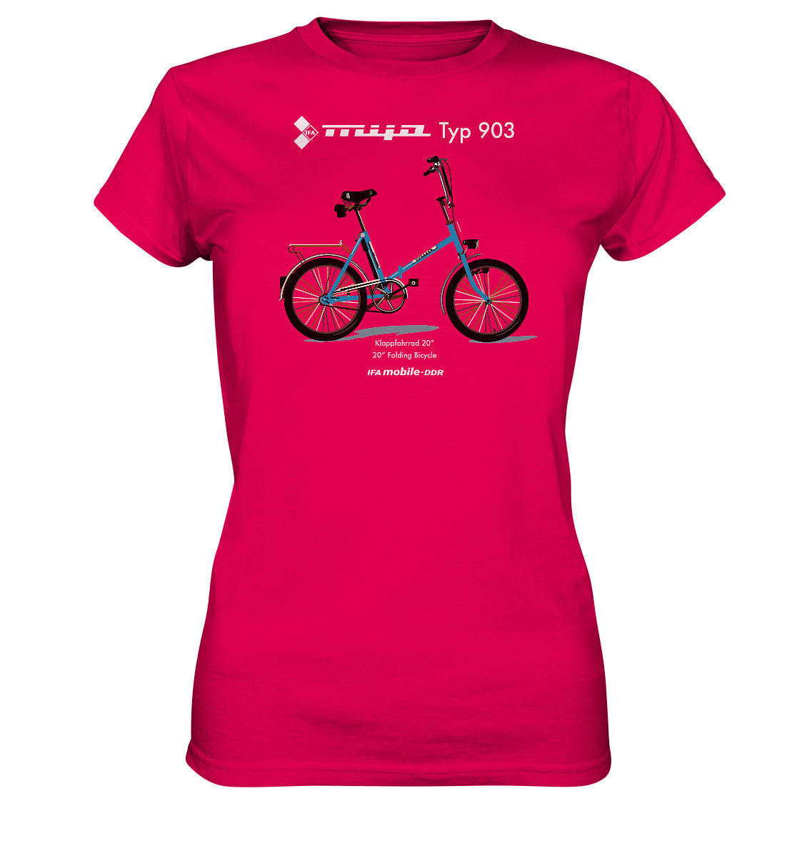 DDR Ostalgie Shirt Mädels • MIFA KLAPPRAD TYP 903 - ORIGINAL WERBUNG