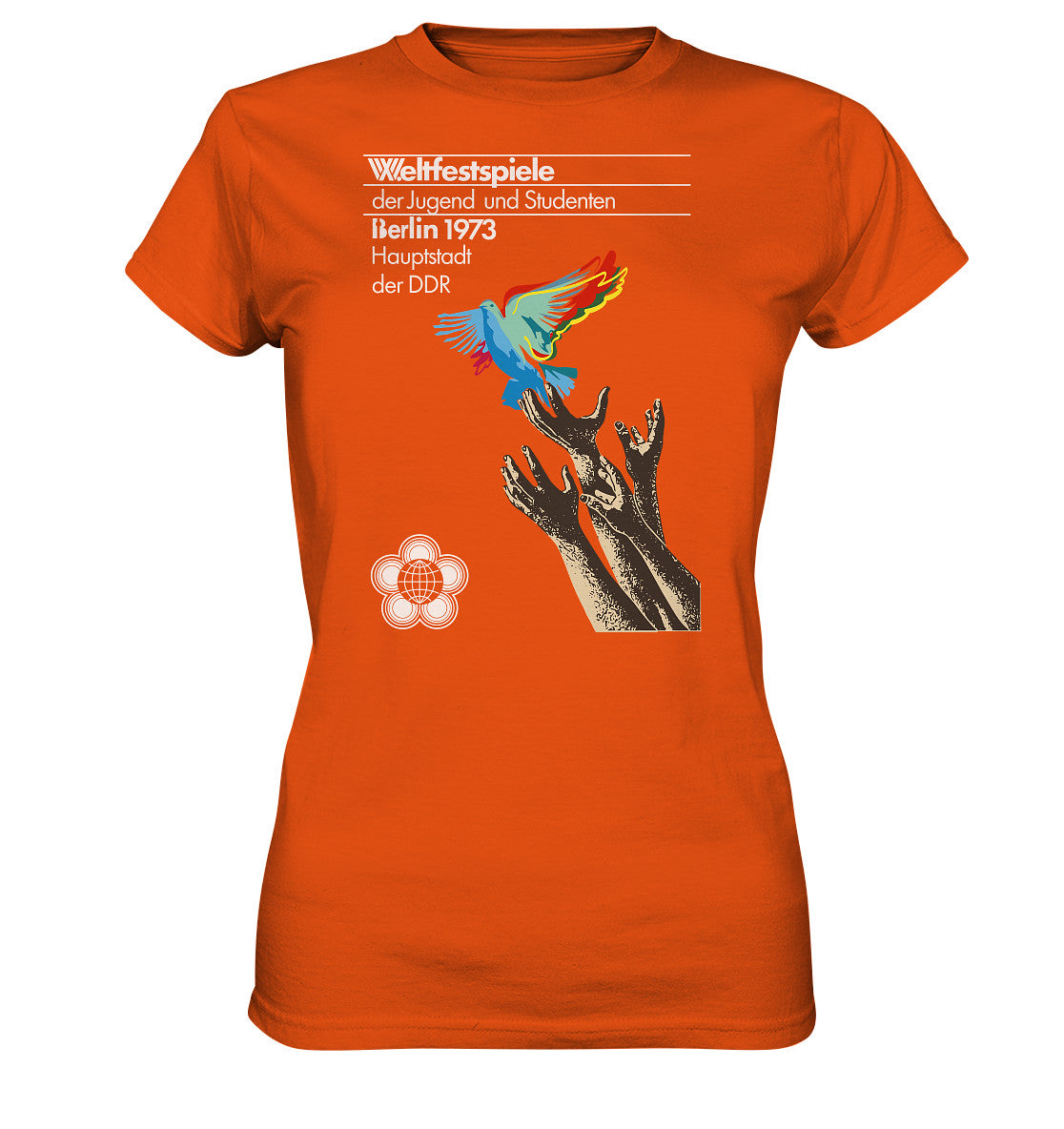 DDR Ostalgie Shirt Mädels • WELTFESTSPIELE BERLIN, DDR 1973 - FRIEDENSTAUBE
