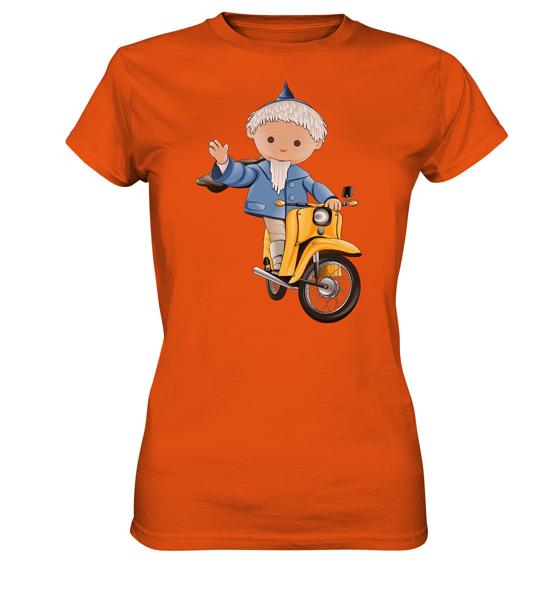 DDR Ostalgie Shirt Mädels • UNSER SANDMÄNNCHEN - AUF DER SCHWALBE - BLAU (PU-137, 1973)