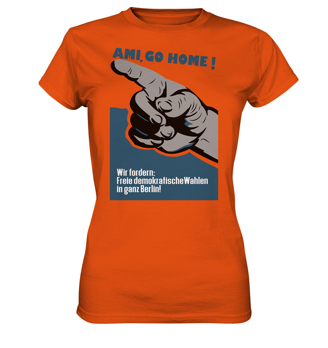 DDR Ostalgie Shirt Mädels • AMI GO HOME! ORIGINALPLAKAT 1950
