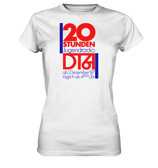 DDR Ostalgie Shirt Mädels • 20 STUNDEN JUGENDRADIO DT64