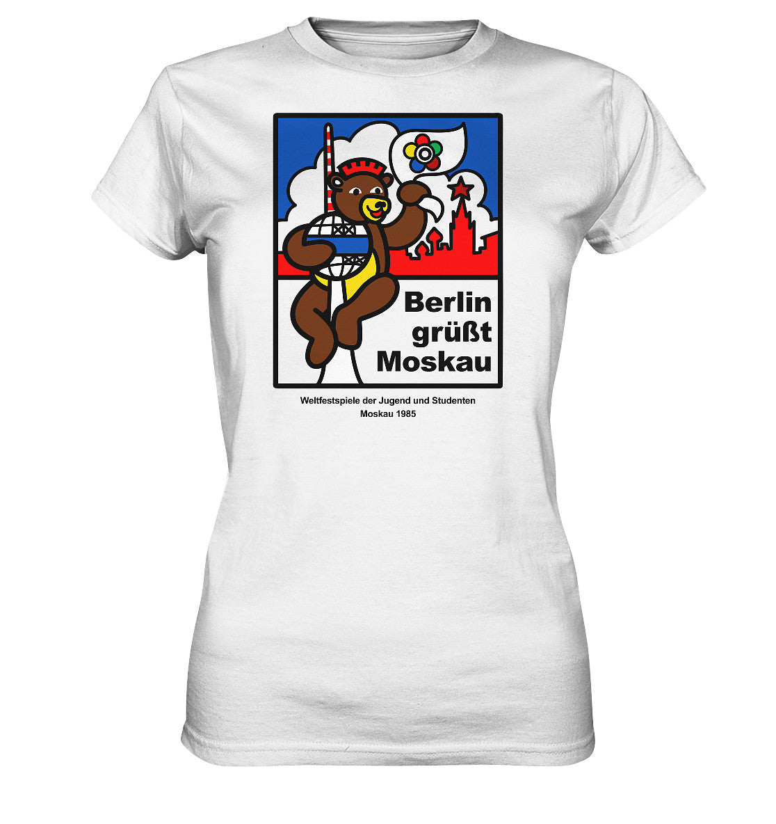 DDR Ostalgie Shirt Mädels • WELTFESTSPIELE DER JUGEND, MOSKAU 1985