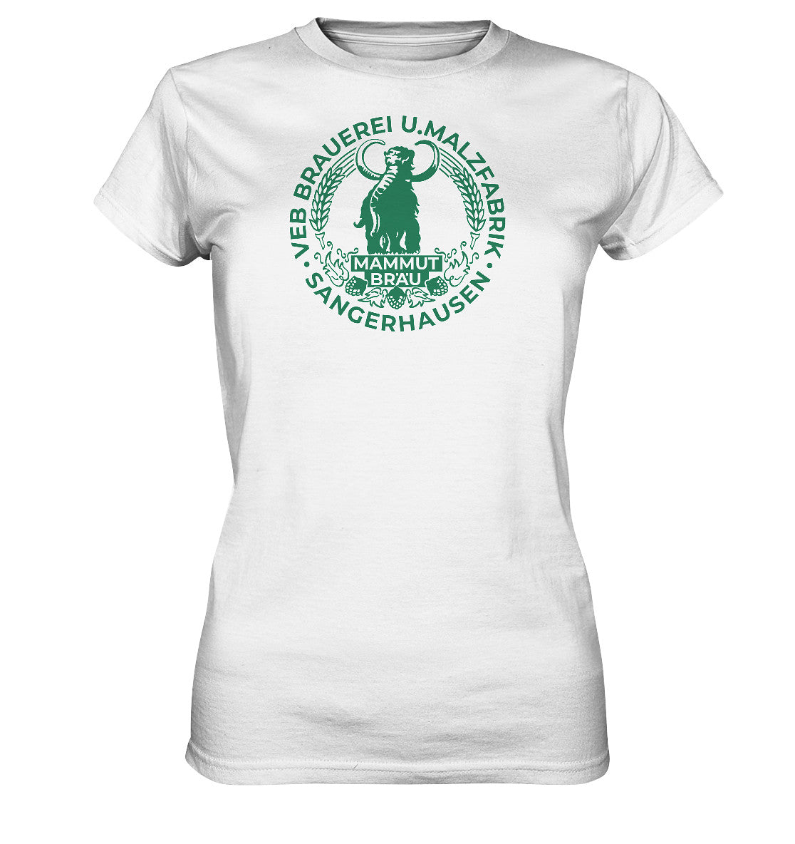 DDR Ostalgie Shirt Mädels • VEB BRAUEREI SANGERHAUSEN - MAMMUT BRÄU monochrom