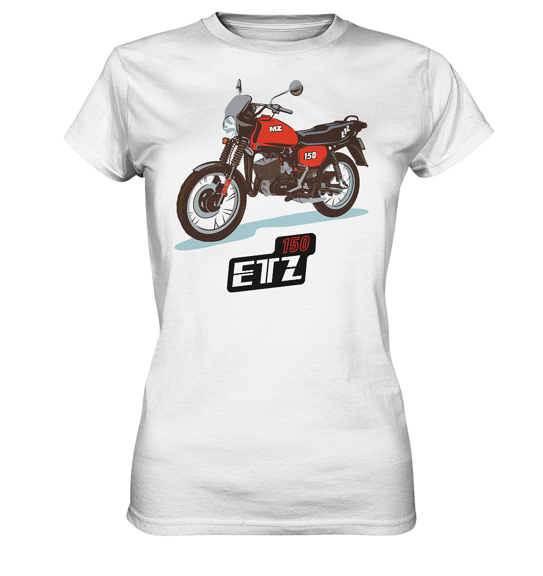 DDR Ostalgie Shirt Mädels • MZ ETZ 150 ROT (ORIGINAL DDR-PLAKAT)