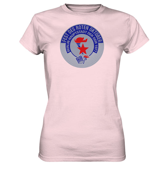 DDR Ostalgie Shirt Mädels • FEST DES ROTEN OKTOBER 1977 - dunkel