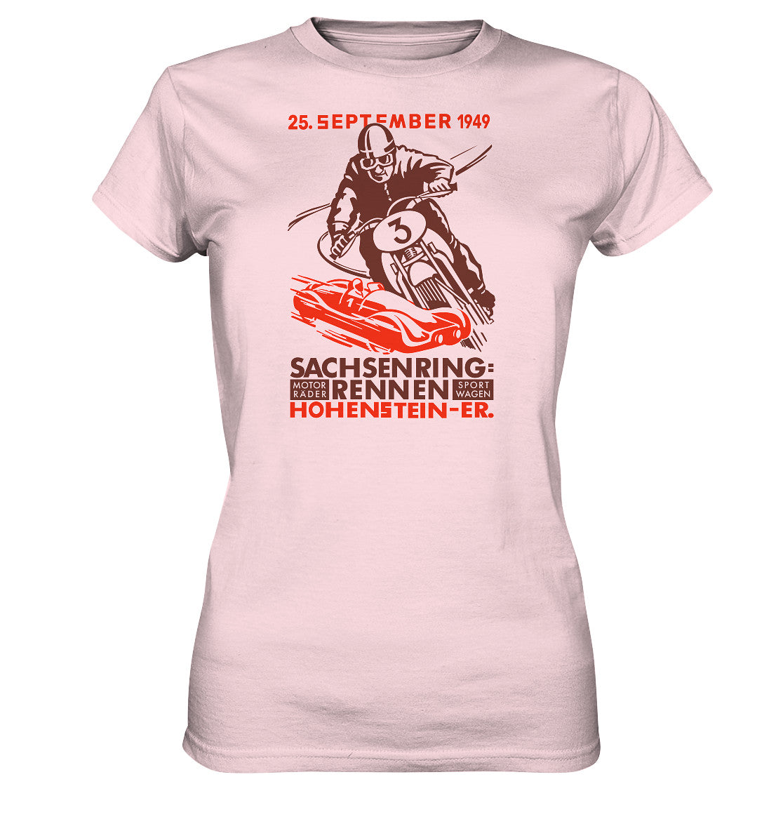 DDR Ostalgie Shirt Mädels • SACHSENRING-RENNEN 1949 - hell