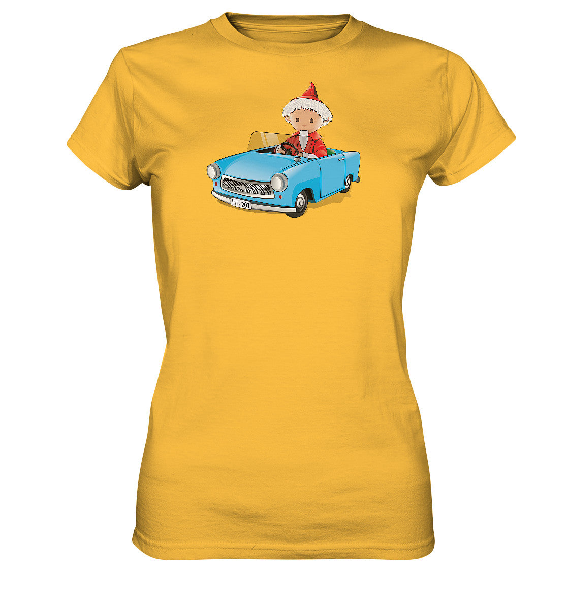 DDR Ostalgie Shirt Mädels • UNSER SANDMÄNNCHEN - TRABI-CRUISER (PU-201)
