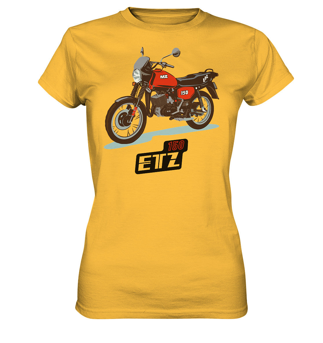 DDR Ostalgie Shirt Mädels • MZ ETZ 150 ROT (ORIGINAL DDR-PLAKAT)