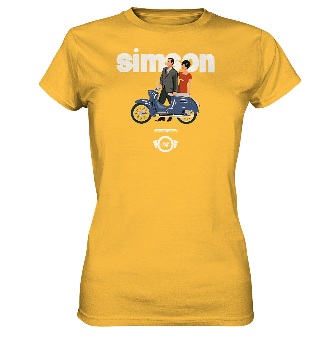 DDR Ostalgie Shirt Mädels • SIMSON SCHWALBE - ORIGINAL WERBUNG 1964