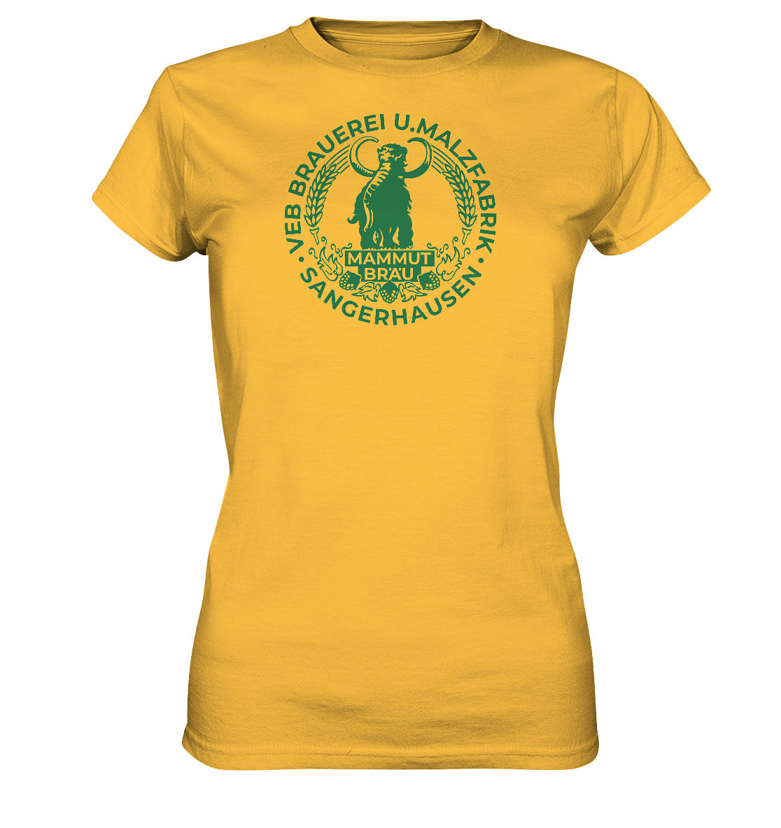 DDR Ostalgie Shirt Mädels • VEB BRAUEREI SANGERHAUSEN - MAMMUT BRÄU monochrom