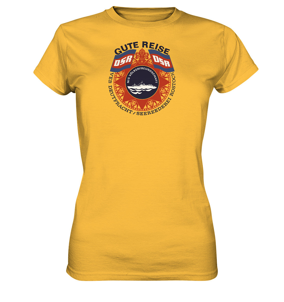 DDR Ostalgie Shirt Mädels • MS VÖLKERFREUNDSCHAFT- hell
