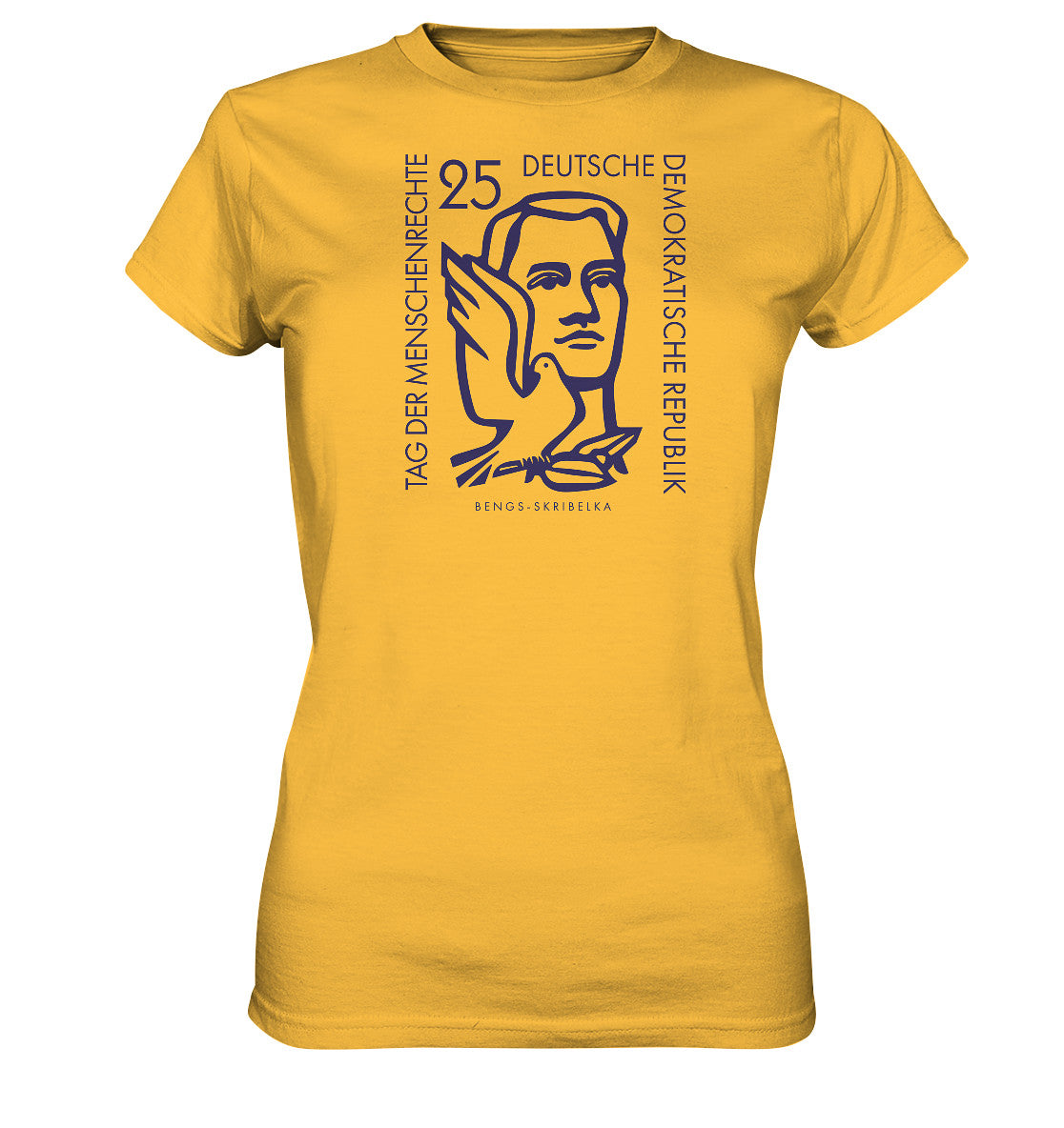 DDR Ostalgie Shirt Mädels • DDR BRIEFMARKE - TAG DER MENSCHENRECHTE