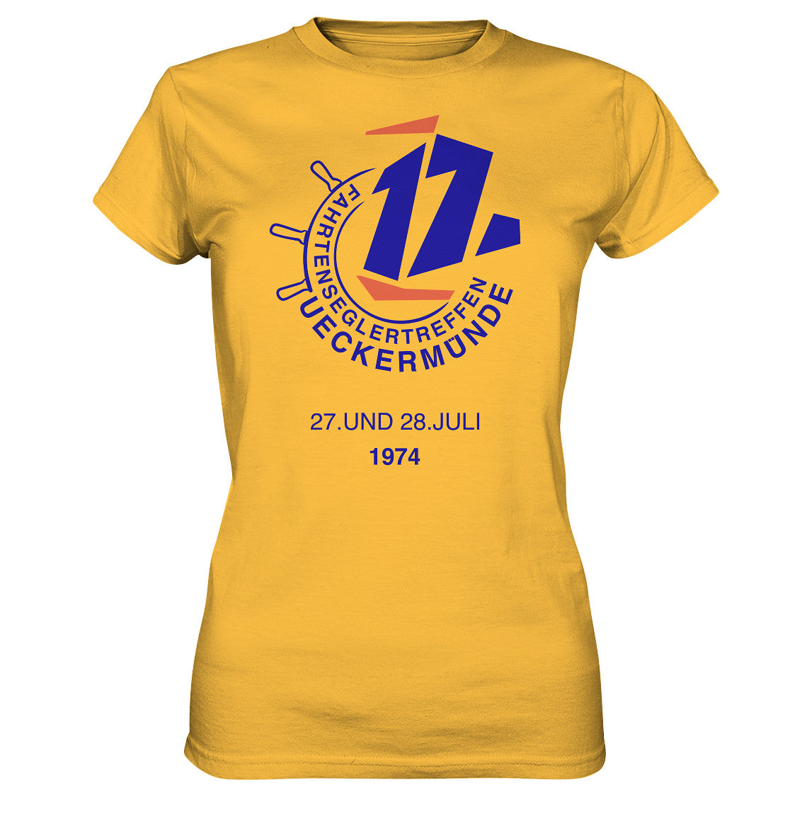 DDR Ostalgie Shirt Mädels • FAHRTENSEGLERTREFFEN UCKERMÜNDE 1974 - hell