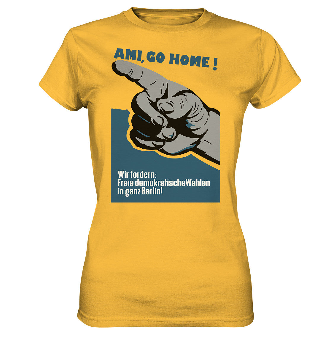 DDR Ostalgie Shirt Mädels • AMI GO HOME! ORIGINALPLAKAT 1950