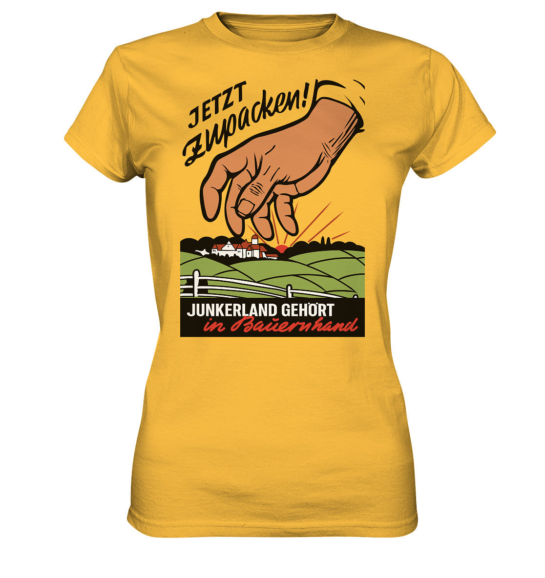 DDR Ostalgie Shirt Mädels • JUNKERLAND GEHÖRT IN BAUERNHAND! - ORIGINALPLAKAT