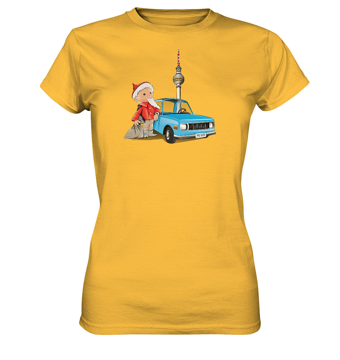 DDR Ostalgie Shirt Mädels • UNSER SANDMÄNNCHEN - MIT WARTBURG IN BERLIN (PU-325)