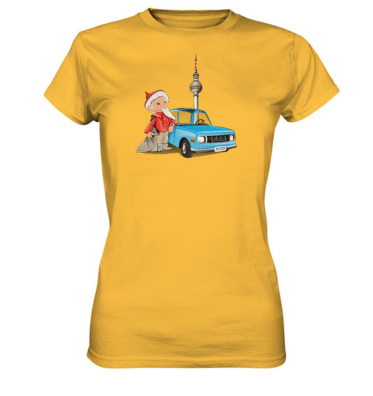 DDR Ostalgie Shirt Mädels • UNSER SANDMÄNNCHEN - MIT WARTBURG IN BERLIN (PU-325)