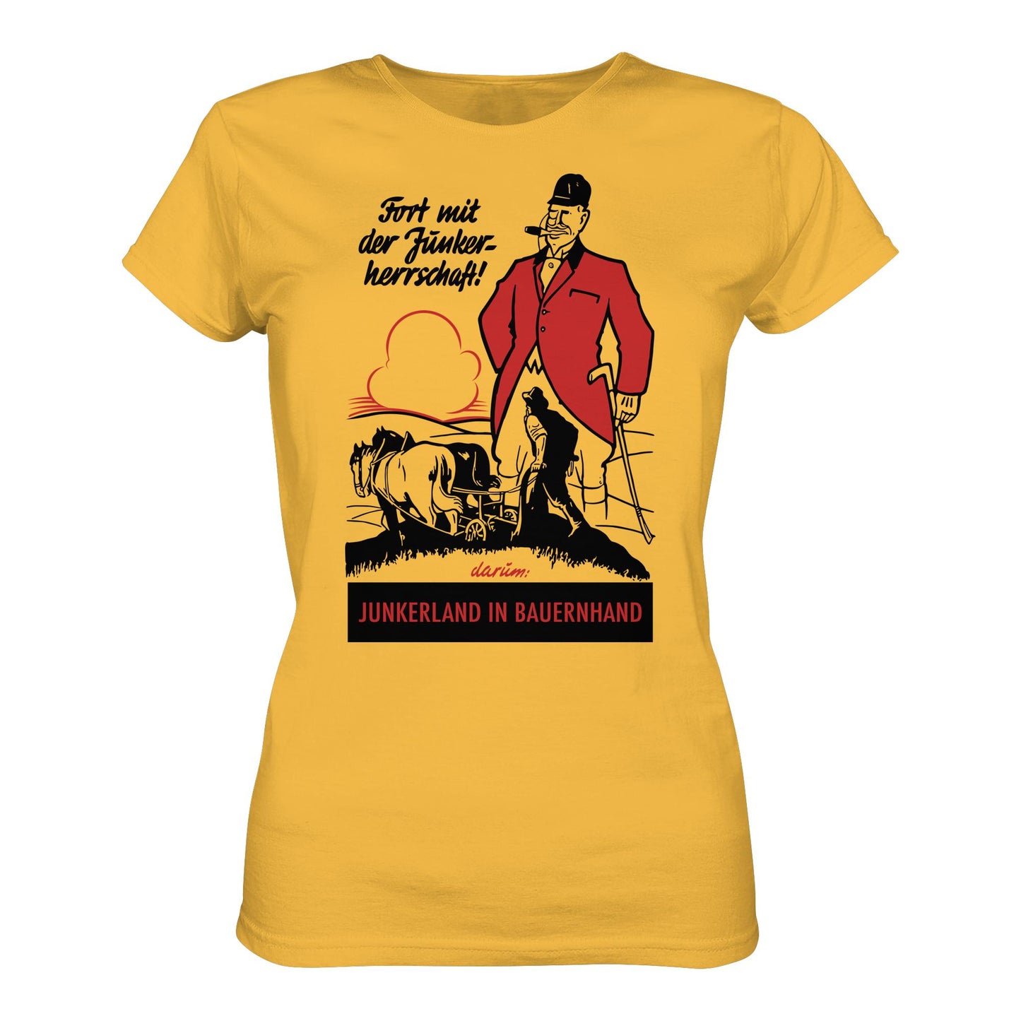 DDR Ostalgie Shirt Mädels • FORT MIT DER JUNKERHERRSCHAFT! - ORIGINALPLAKAT