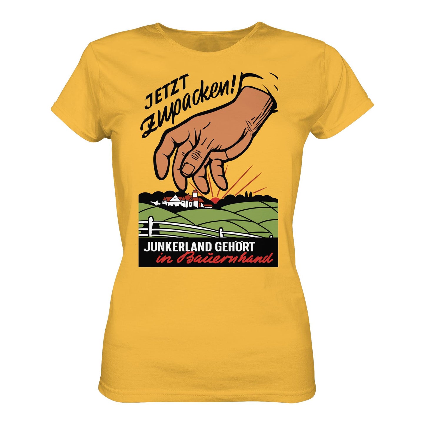 DDR Ostalgie Shirt Mädels • JUNKERLAND GEHÖRT IN BAUERNHAND! - ORIGINALPLAKAT