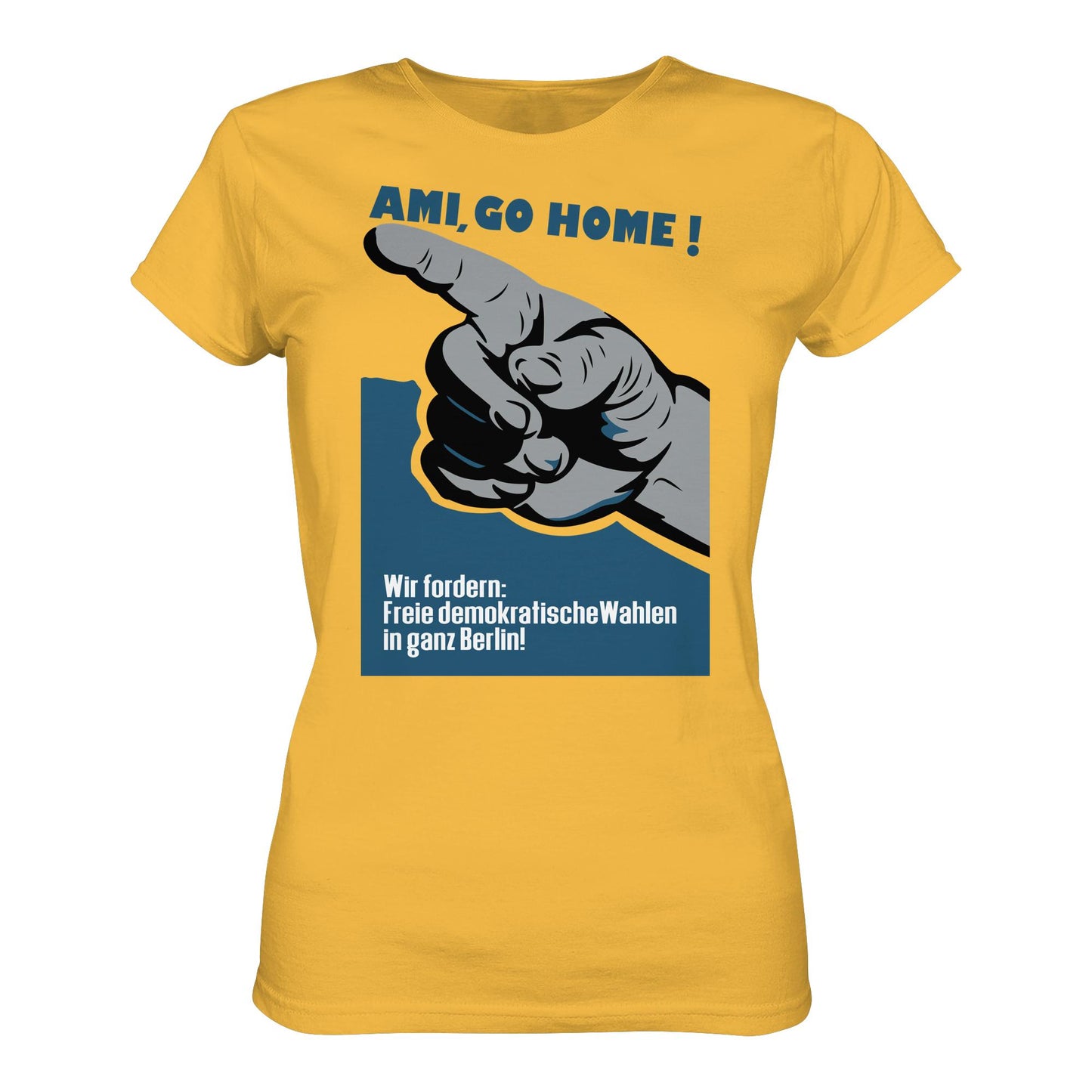 DDR Ostalgie Shirt Mädels • AMI GO HOME! ORIGINALPLAKAT 1950
