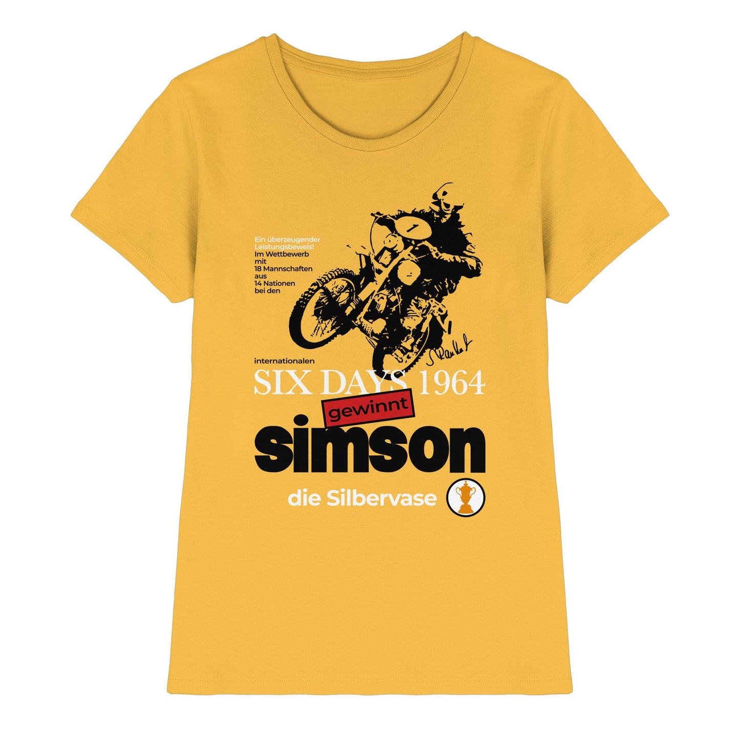 DDR Ostalgie Shirt Mädels • SIMSON GEWINNT SILBERVASE - SIX DAYS 1964