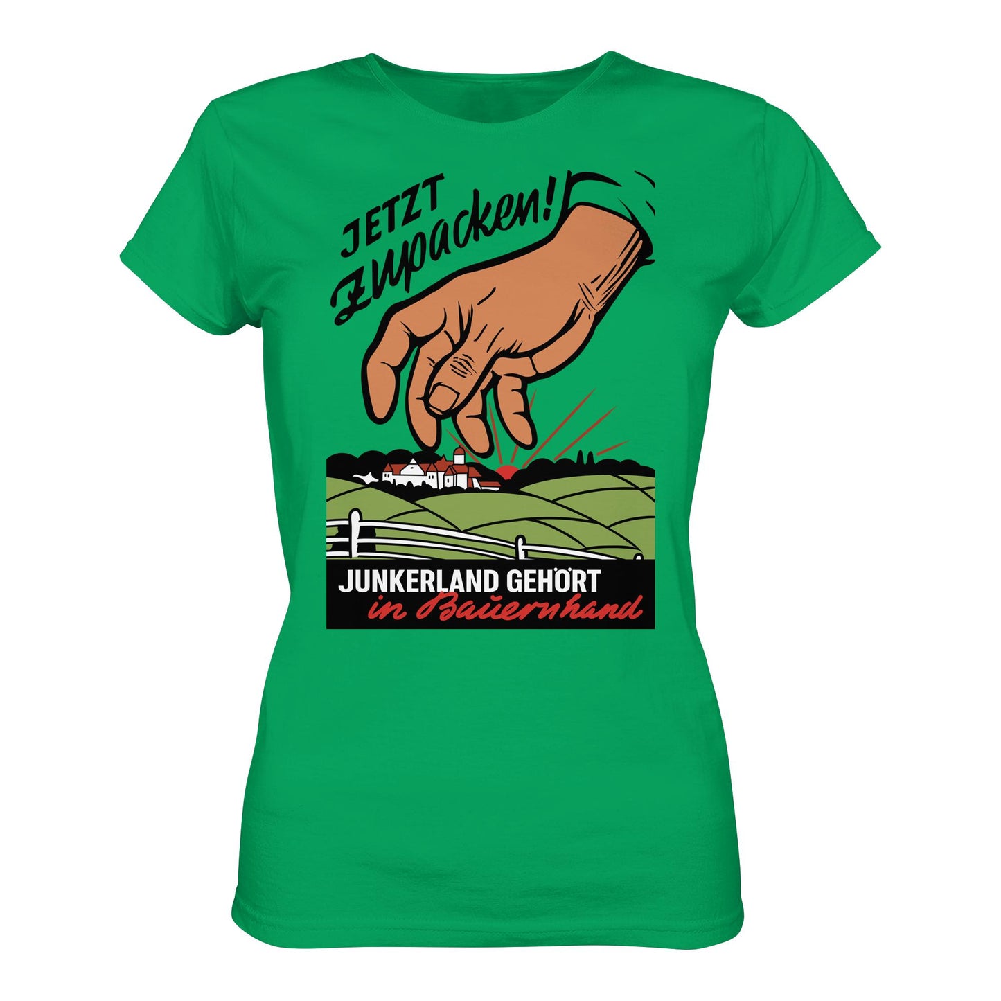 DDR Ostalgie Shirt Mädels • JUNKERLAND GEHÖRT IN BAUERNHAND! - ORIGINALPLAKAT