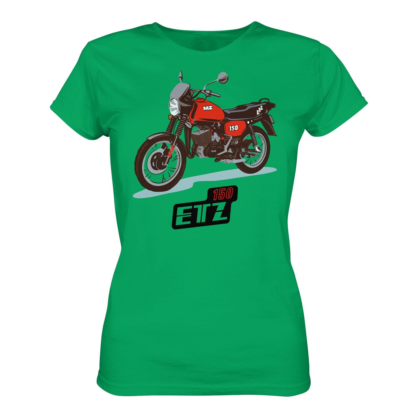 DDR Ostalgie Shirt Mädels • MZ ETZ 150 ROT (ORIGINAL DDR-PLAKAT)