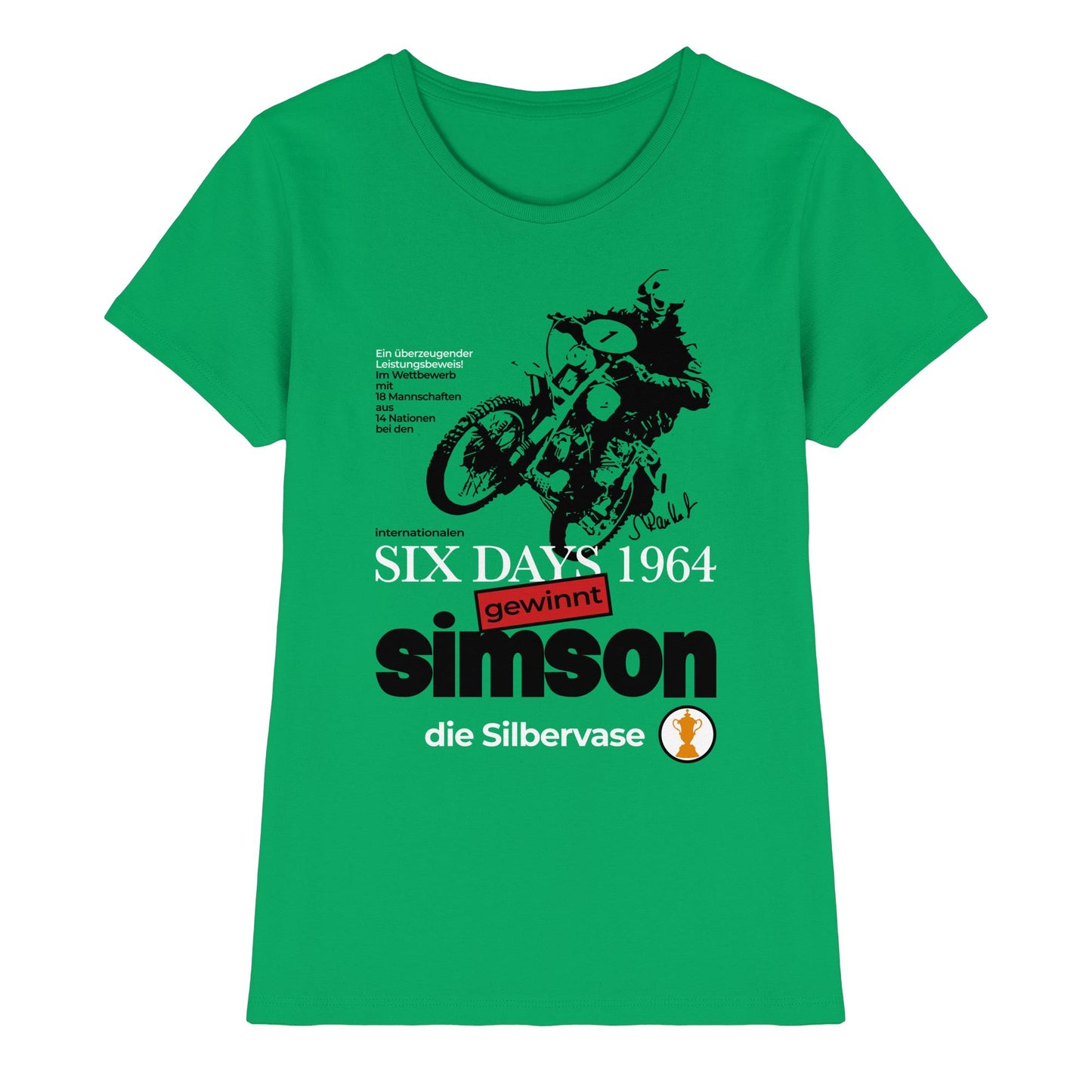 DDR Ostalgie Shirt Mädels • SIMSON GEWINNT SILBERVASE - SIX DAYS 1964