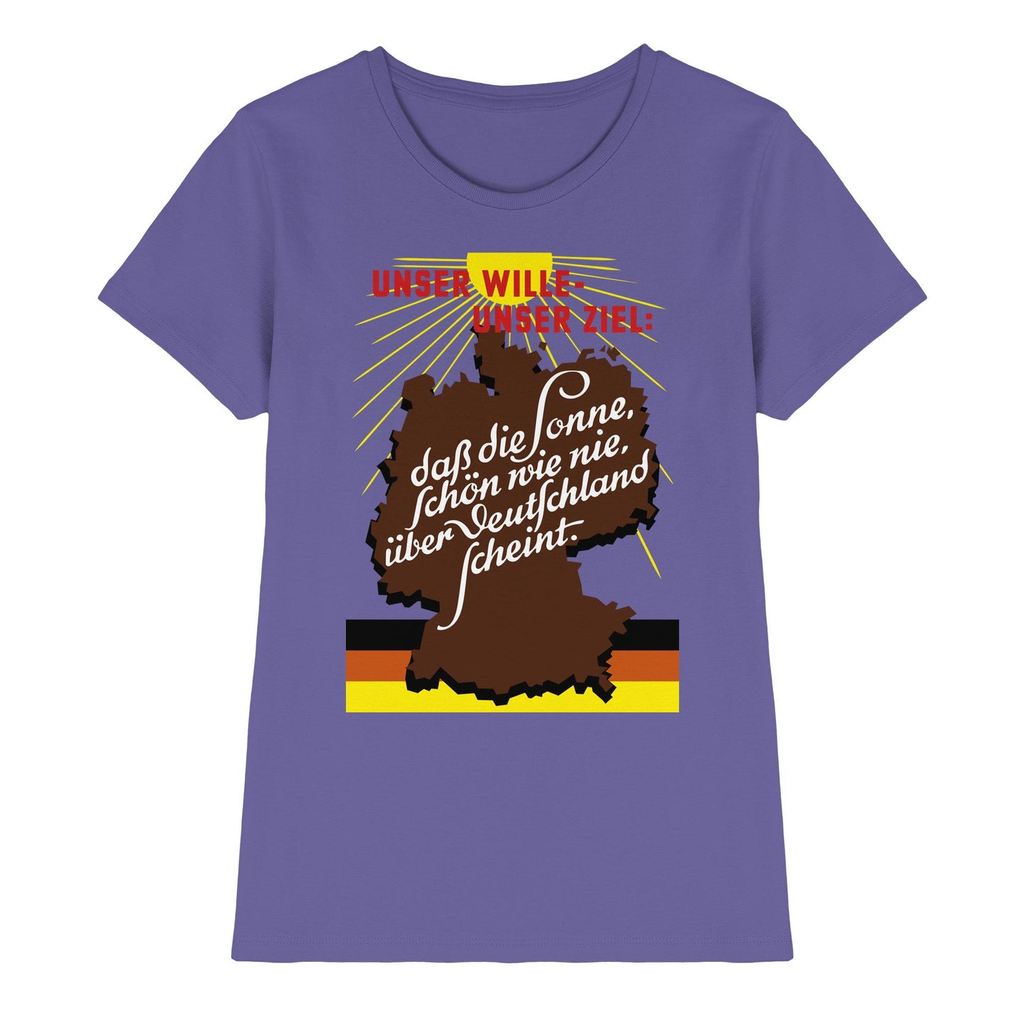 DDR Ostalgie Shirt Mädels • DASS DIE SONNE SCHÖN WIE NIE, ÜBER DEUTSCHLAND SCHEINT - ORIGINAL DDR-PLAKAT