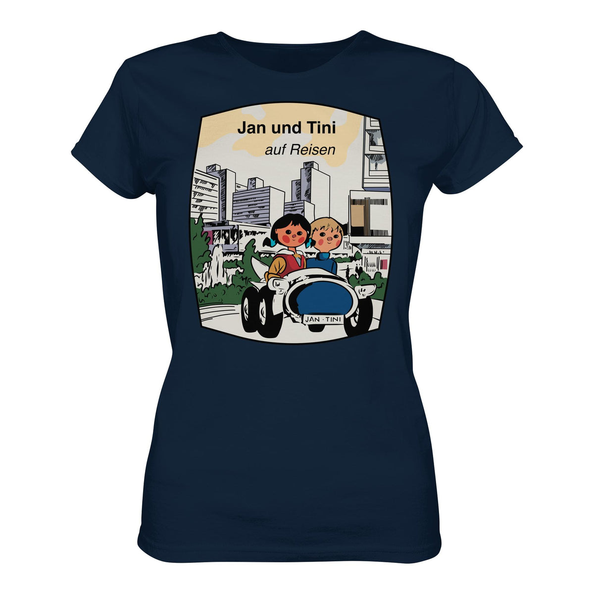 DDR Ostalgie Shirt Mädels • JAN UND TINI AUF REISEN (ORIGINAL QUARTETT)