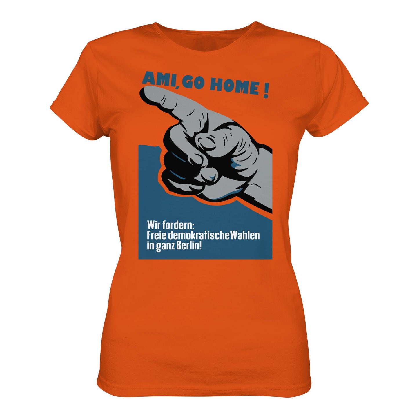 DDR Ostalgie Shirt Mädels • AMI GO HOME! ORIGINALPLAKAT 1950