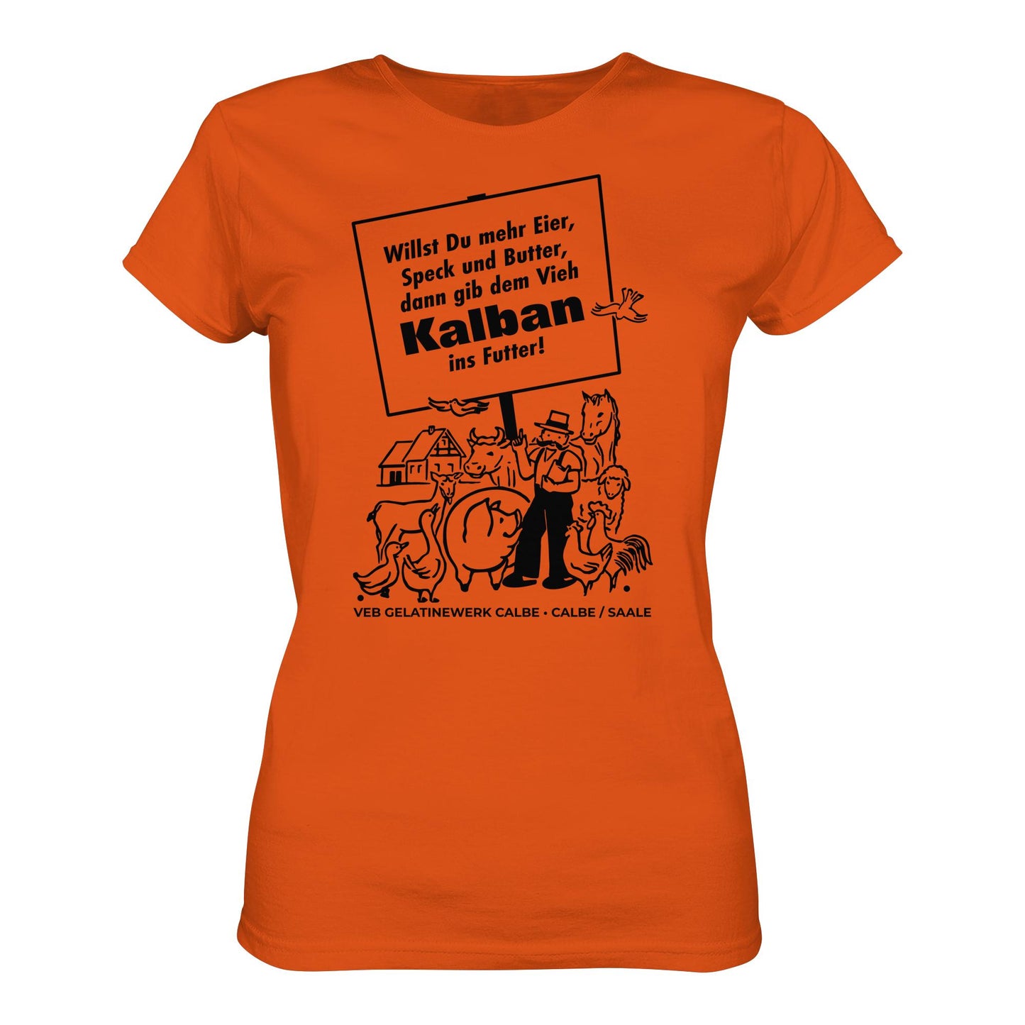 DDR Ostalgie Shirt Mädels • KALBAN, VEB GELATINEWERK CALBE - ORIGINALPLAKAT