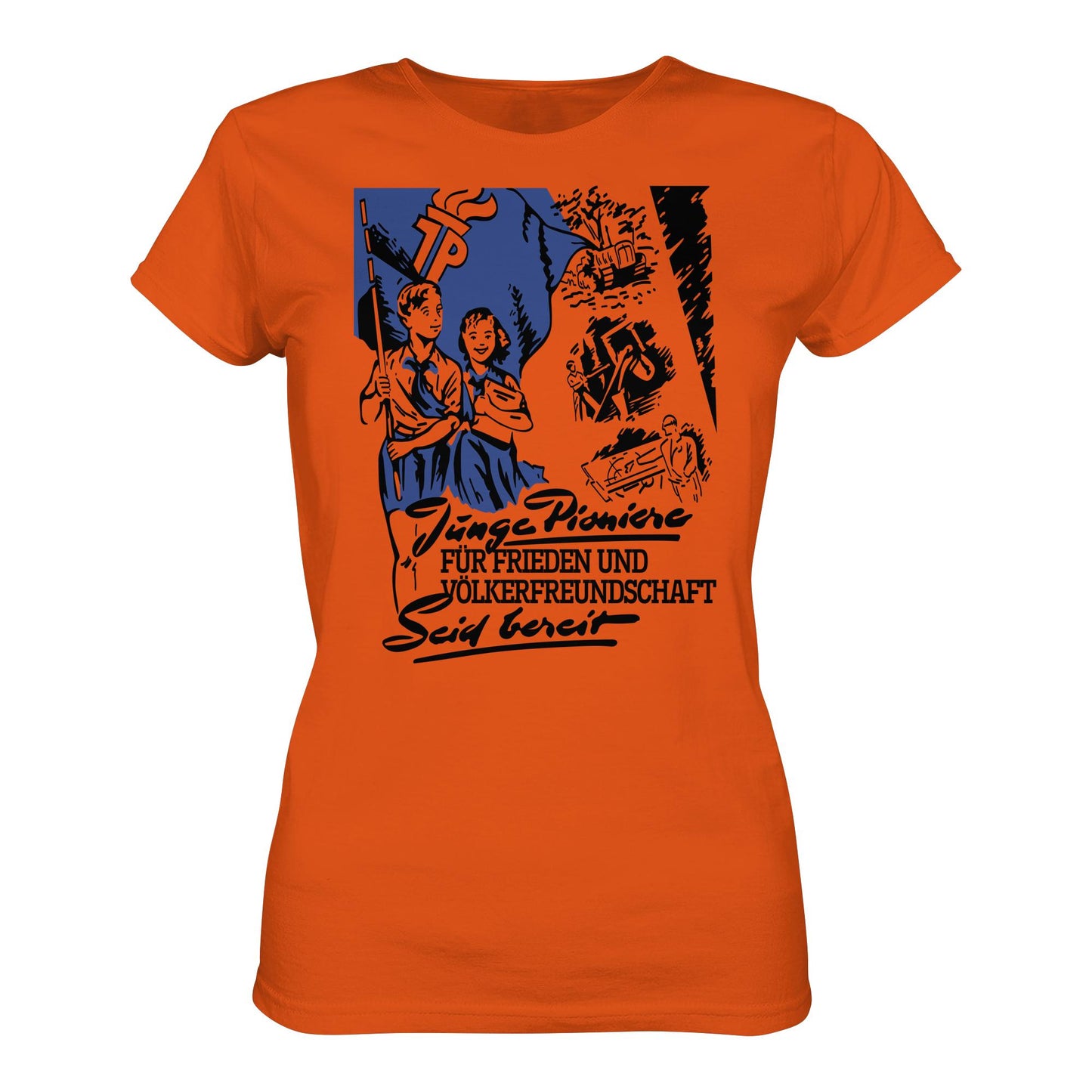 DDR Ostalgie Shirt Mädels • JUNGE PIONIERE FÜR FRIEDEN UND VÖLKERFREUNDSCHAFT - SEID BEREIT