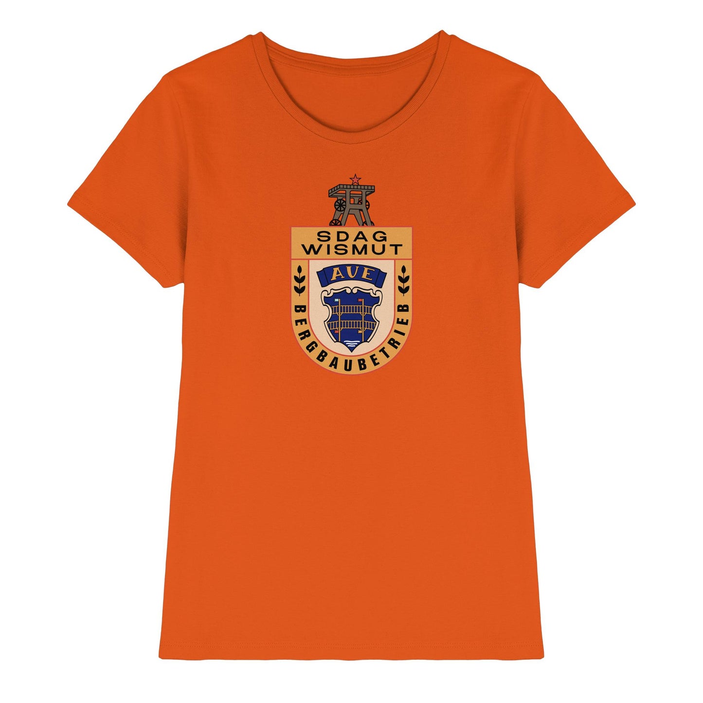 DDR Ostalgie Shirt Mädels • SDAG WISMUT AUE - ABZEICHEN