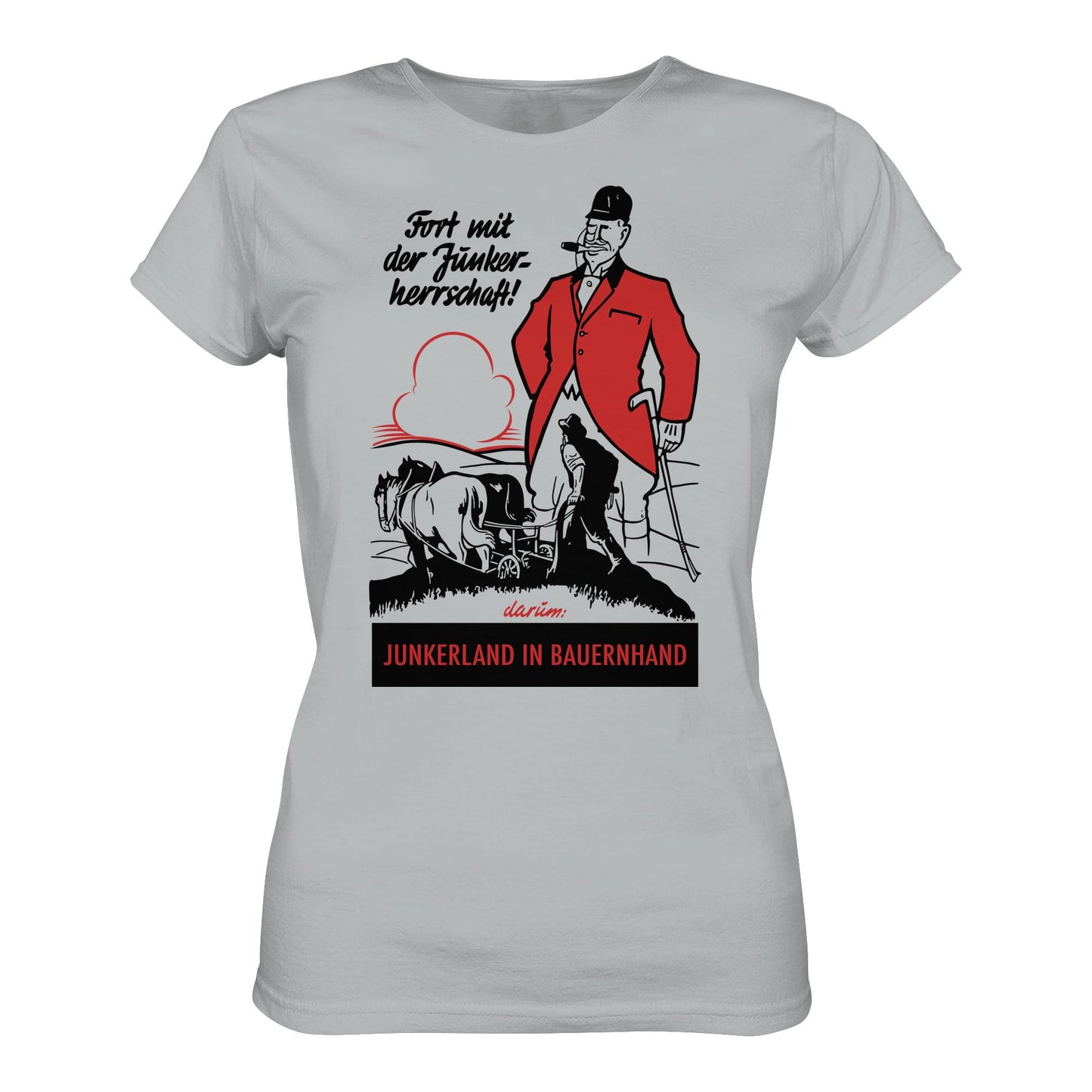 DDR Ostalgie Shirt Mädels • FORT MIT DER JUNKERHERRSCHAFT! - ORIGINALPLAKAT
